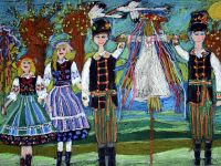 Zuzanna Kwiatkowska,11 lat, Młodzieżowy Dom Kultury-Filia „Przystanek Maciuś”, Płock, pastel olejny: ”Powitanie Wiosny”.
